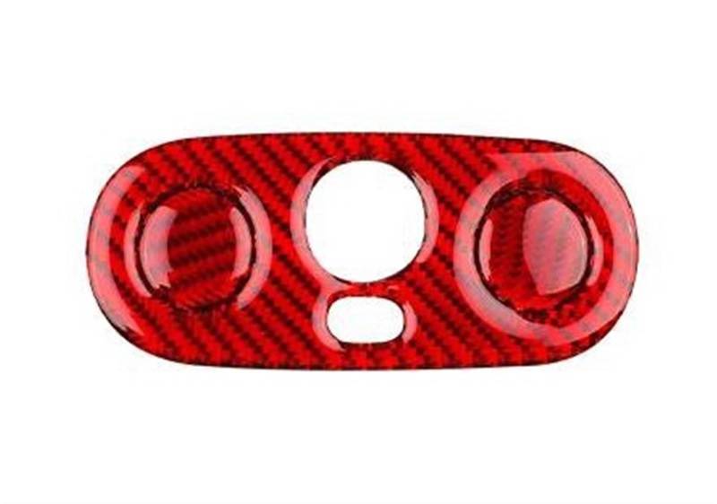 Auto Styling Zierleisten Für Mini Für Cooper Für One R50 R53 2001-2006 Zubehör Auto-Getriebesitzheizung Einstellknopfrahmen Echte Weiche Kohlefaser Auto Zierleistenkeile Set(Rot) von LENTLY