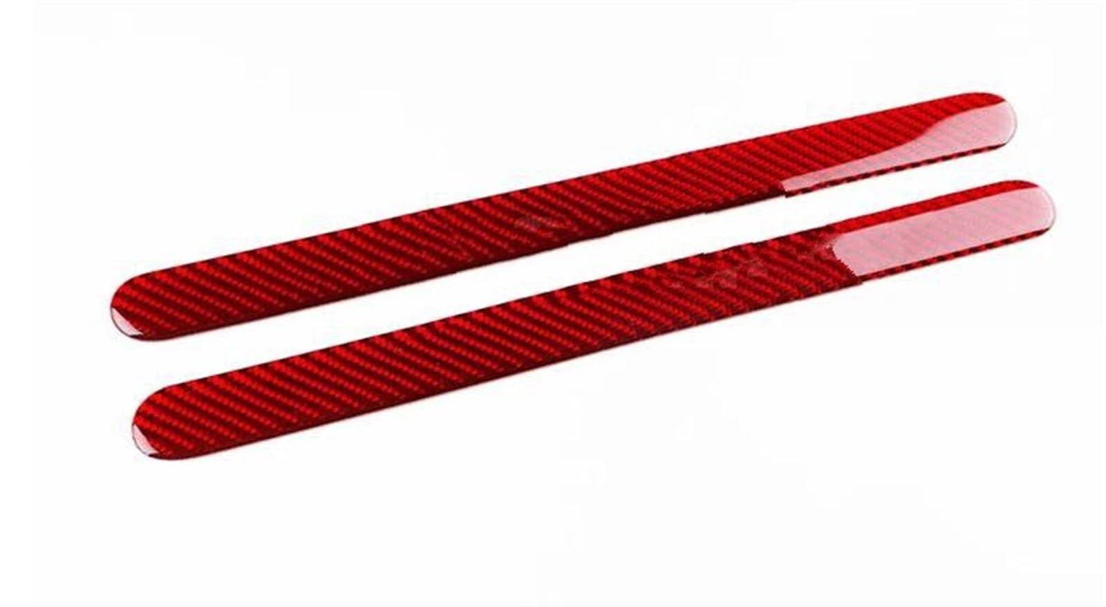 Auto Styling Zierleisten Für Mini Für Countryman U25 2024 2025 Auto Armlehne Box Seitenstreifen Aufkleber Innenverkleidung Zubehör Weiche Kohlefaser Dekoration Auto Zierleistenkeile Set(Red carbon-2pi von LENTLY