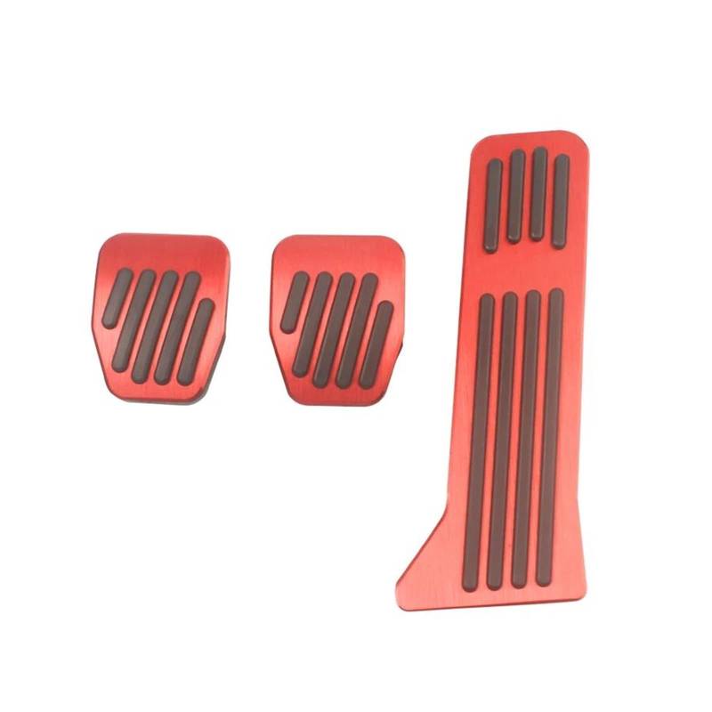 Bremspedalabdeckung Für Mazda 2 3 6 Für Dome Für BM Für CX-5 Für CX-3 Für CX7 Für CX-8 Für CX-9 Auto Gaspedal Fußstütze Bremse Kupplung Pedal Pad(MT 3 Red) von LENTLY