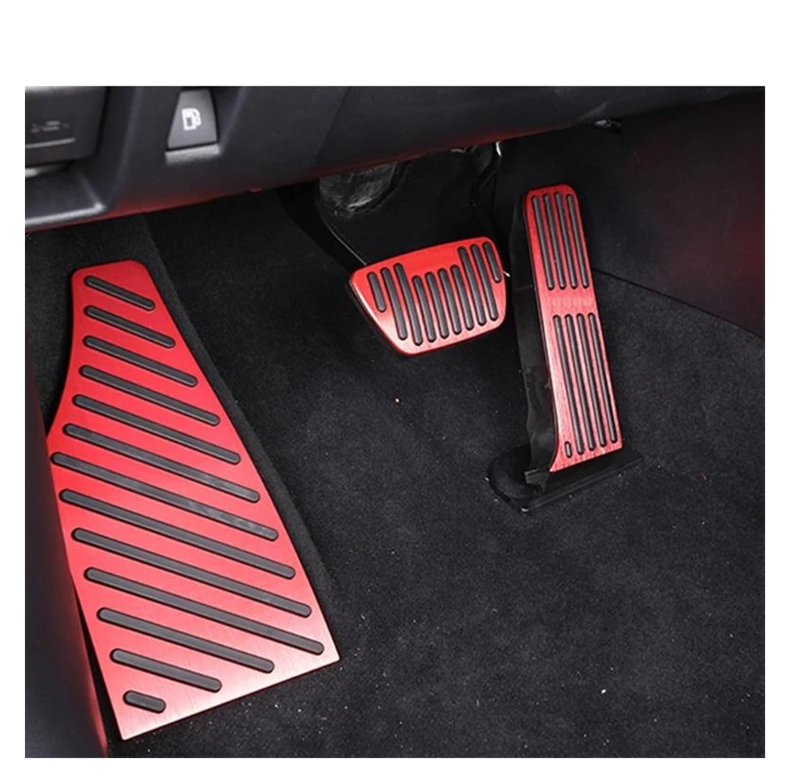 Bremspedalabdeckung Für Toyota Für Highlander Für Kluger Für XU70 70 2020 2021 2022 2023 Autofußpedale Beschleunigerbremse Rutschfestes Pedal(3 Piece Red) von LENTLY