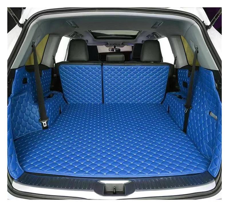 Custom Car Stamm Matten Für Hyundai Für Palisade 2021 2022 2023 wasserdichte Leder Interior Styling Auto Boot Schutz Pads Kofferraumwanne Kofferraummatte Kofferraumschutz(Color 10) von LENTLY