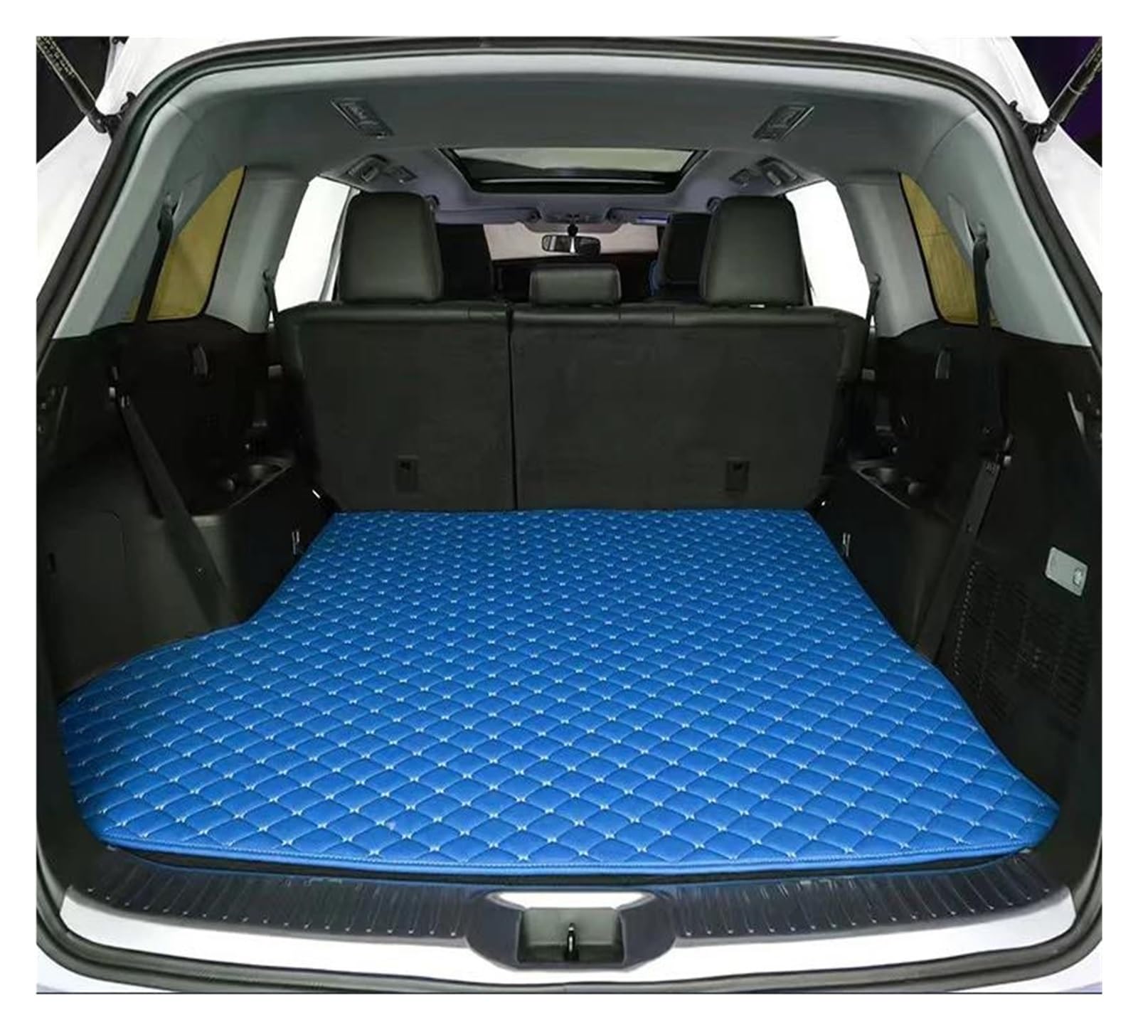 Custom Car Stamm Matten Für Hyundai Für Palisade 2021 2022 2023 wasserdichte Leder Interior Styling Auto Boot Schutz Pads Kofferraumwanne Kofferraummatte Kofferraumschutz(Color 2) von LENTLY