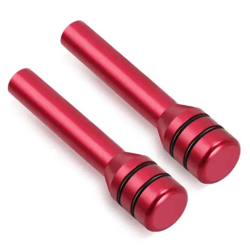 Fensterheber Taste 2/4 Stück Aluminium Legierung Auto Auto Sicherheit Türschloss Pins Universal Auto LKW Innen Türschloss Knopf Pull Pins Für Toyota Gleitbacke Mitnehmer(Red 2Pieces) von LENTLY