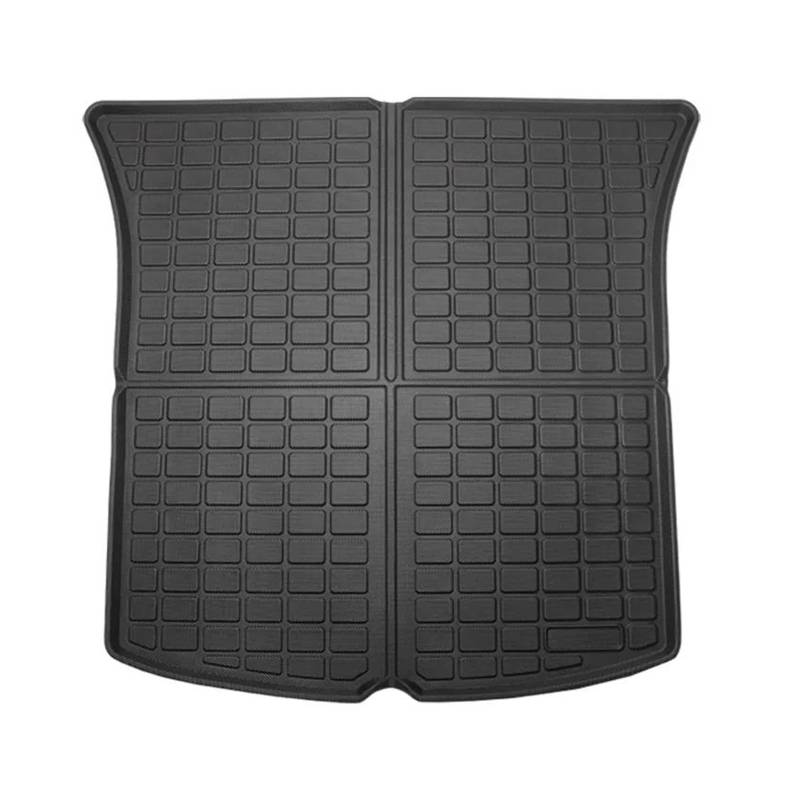 Für Tesla Für Modell Y Sitze Zurück Protector Anti-Kick TPE Matte Sitzbezug & Stamm Matten Set Auto Boot Teppich Cargo-Liner Kofferraumwanne Kofferraummatte Kofferraumschutz(Rear Trunk Mat) von LENTLY