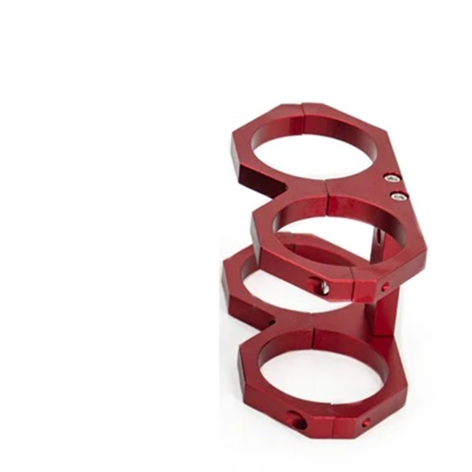 Hochdruck-Kraftstoffpumpe 60 Mm Twin Dual Double Aluminium 044 Kraftstoffpumpen-Montagehalterung, Klemmhalterung, Kraftstoffpumpenhalterung Motorrad Kraftstoffpumpe(Rot) von LENTLY