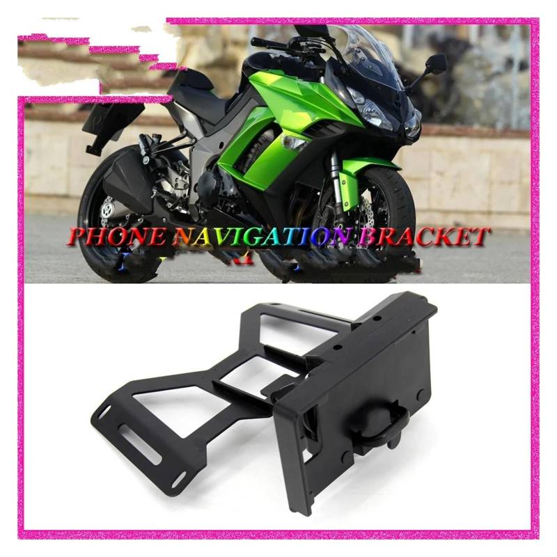 Navigationshalterung Für Kawasaki Für Ninja Z1000 SX 2017 2018 2019 2020 Z1000SX Motorradzubehör Telefon GPS-Navigationshalterung USB-Adapterhalter Telefonhalterung Motorrad(1 Set.) von LENTLY