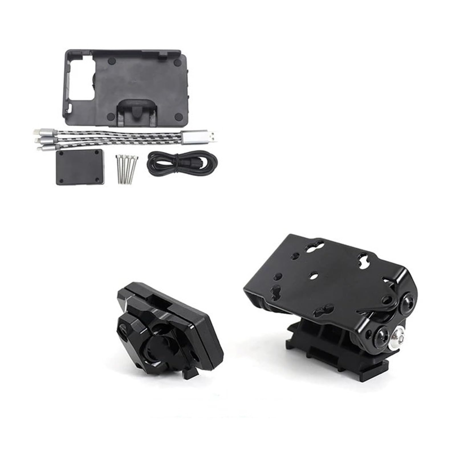 Navigationshalterung Für NX 500 NX500 Nx 400 NX400 2024 Motorradzubehör Metall 13/16mm Stange GPS Navigation Halterung Telefonhalter Telefonhalterung Motorrad(Set) von LENTLY