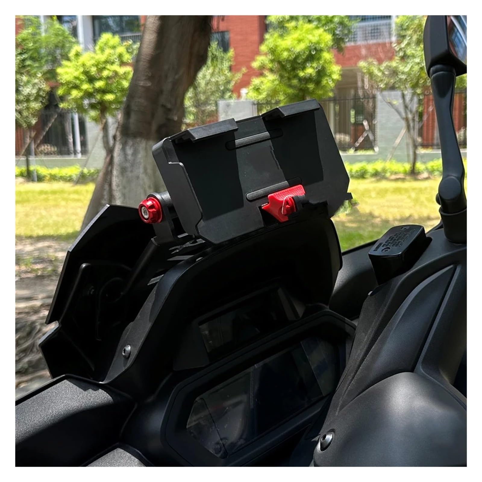 Navigationshalterung Für X-MAX 300 Für Xmax 300 Für XMAX300 2023 Drahtlose Lade Telefon Halter Motorrad GPS Navigation Halterung Telefonhalterung Motorrad(Navigation Bracket) von LENTLY