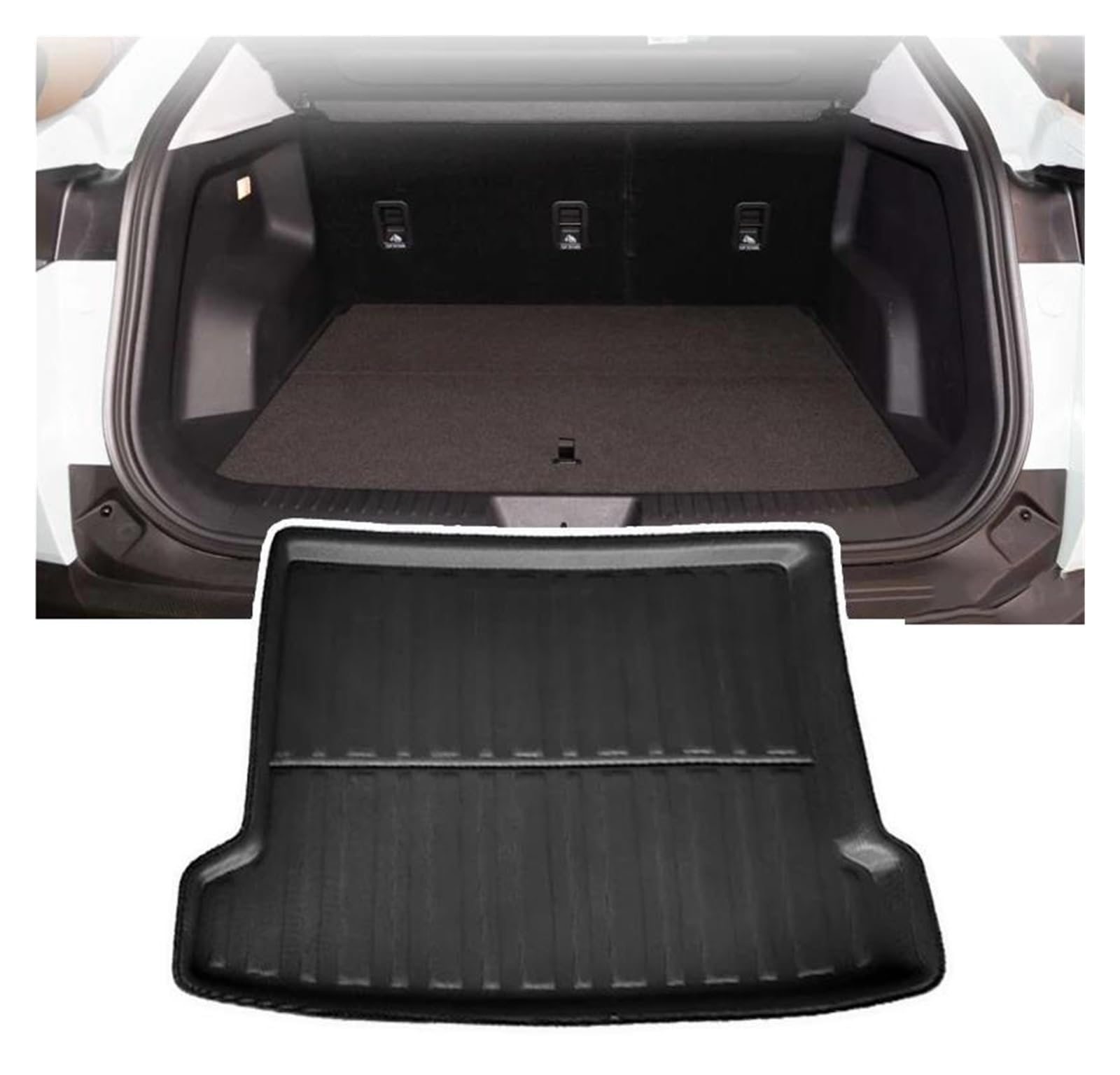 Spezielle Hinten Stamm Matte Für Chery Für Chirey Für Omoda 5 C5 FX 2022 2023 2024 wasserdichte Boden Pad Auto Boot Cargo-Matte Kofferraumwanne Kofferraummatte Kofferraumschutz(Upper mat) von LENTLY