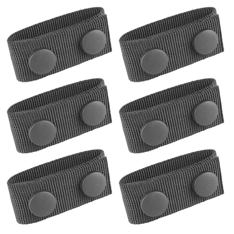 6 Stück Gürtelhalter mit Doppelten Druckknöpfen,Gürtelschlaufe Nylon Duty Belt Keeper mit Doppelten Druckknöpfen,Belt Keeper Polizei,Gürtelschlaufen zum Annähen,Belt Keeper für Taktische von LEOEASIY