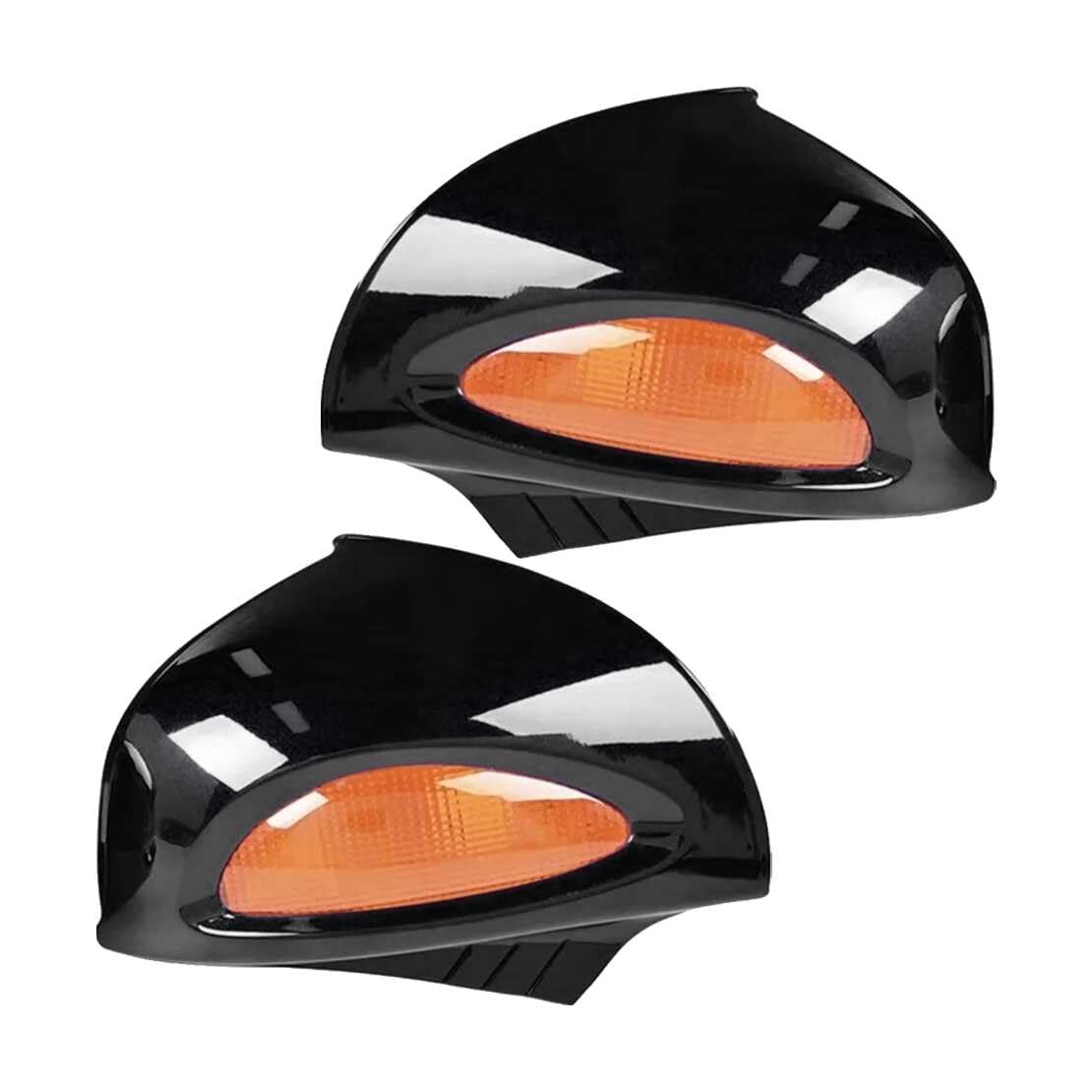 LETAOSK 1 Paar schwarzer Rückspiegel mit Blinklichtglas Fit für BMW R1100RT R1100RTP R1150RT von LETAOSK