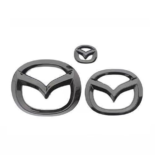 Auto Emblem für Mazda CX-30 2019-2023, ABS Lenkrad Abzeichen Frontkoffer Heckkoffer Emblem Heckklappen Logo Kühlergrill Emblem Zubehör,B-Set von LEVABE