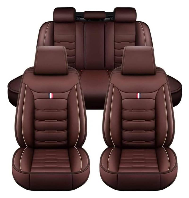 Leder-Autositzbezug-Sets, for Seat Arona FR Altea FR Ateca FR Marbella Ibiza Mk2, wasserdichte, atmungsaktive Ledersitzbezüge, komplettes Set, Sitzschutz, universeller, langlebiger Sitzbezug, vollstän von LEYWHEF