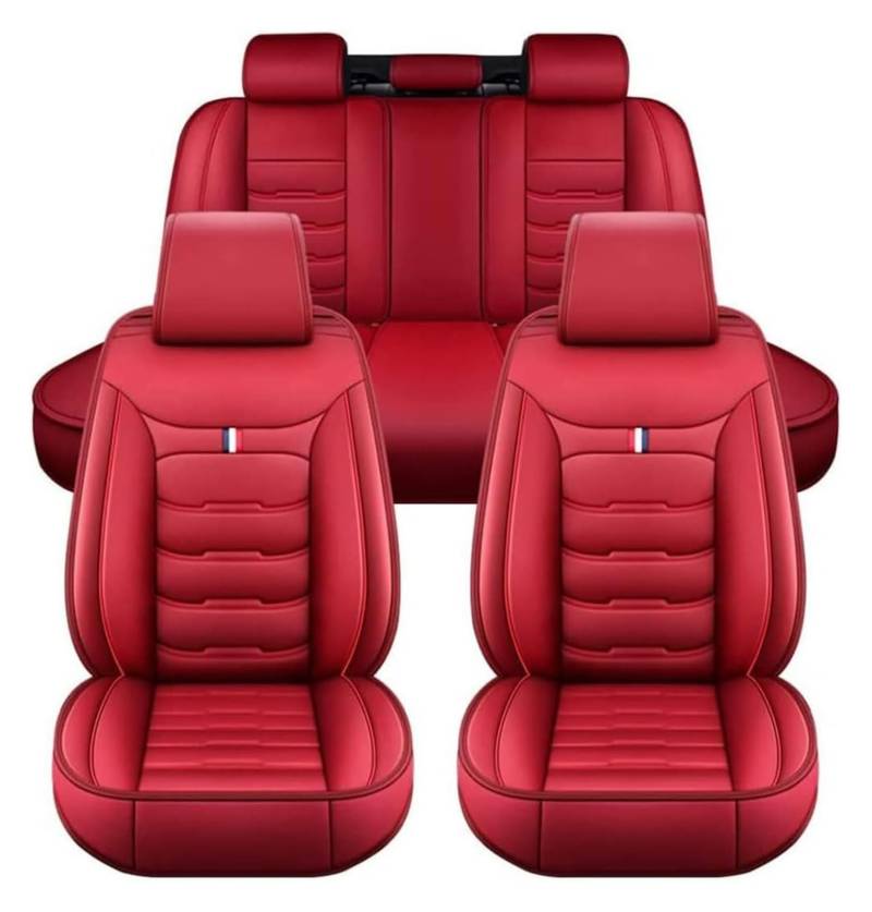 Leder-Autositzbezug-Sets, for Seat Arona FR Altea FR Ateca FR Marbella Ibiza Mk2, wasserdichte, atmungsaktive Ledersitzbezüge, komplettes Set, Sitzschutz, universeller, langlebiger Sitzbezug, vollstän von LEYWHEF