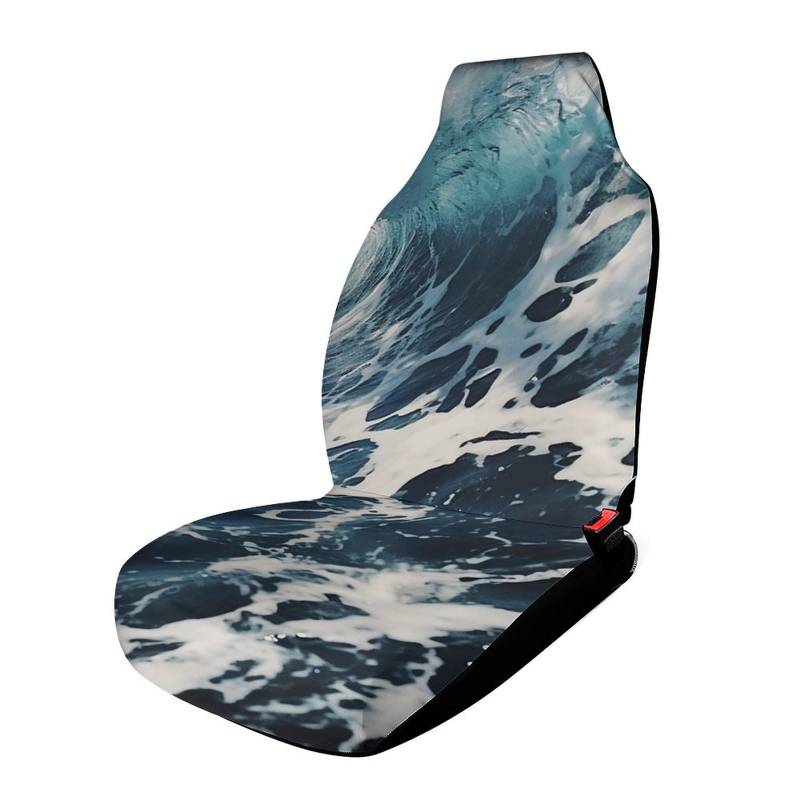 LFDSEPYM Beach Foam Wave Autositzbezug, atmungsaktiv, Autositzschutz, Vordersitzschutz, Autozubehör, universelle Passform für die meisten LKW, SUV, Vans von LFDSEPYM