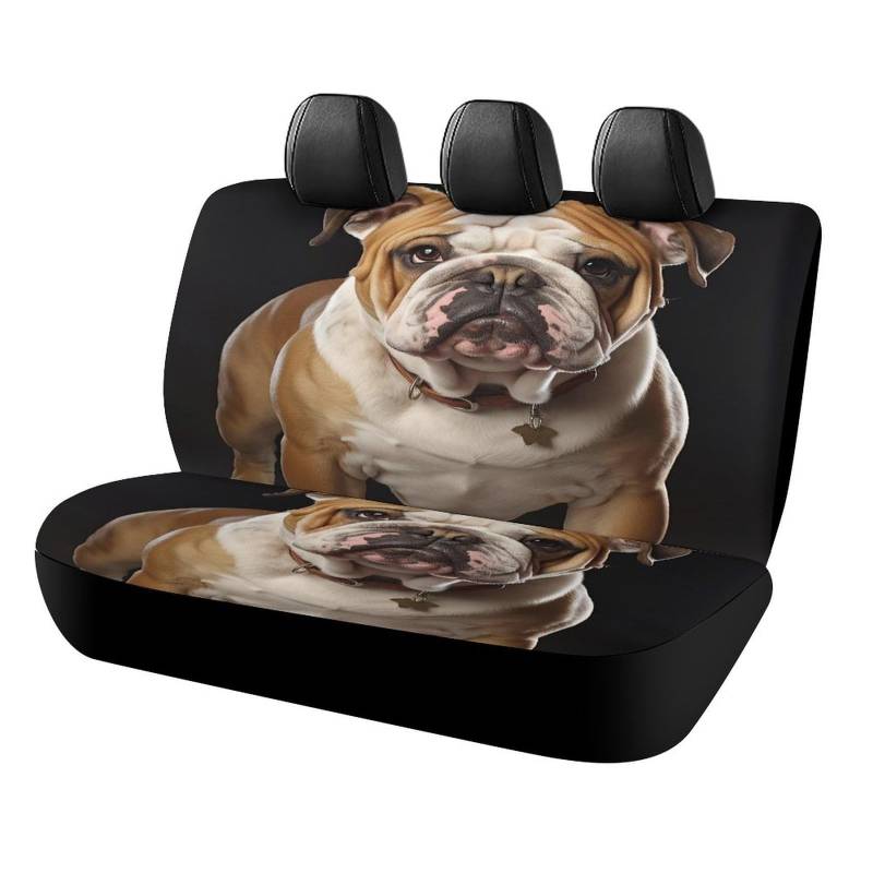 LFDSYEOQ Rücksitzbezüge für Autos, LKWs, SUVs – leicht zu reinigen, Autositzbezug für Haustiere, englische Bulldogge von LFDSYEOQ