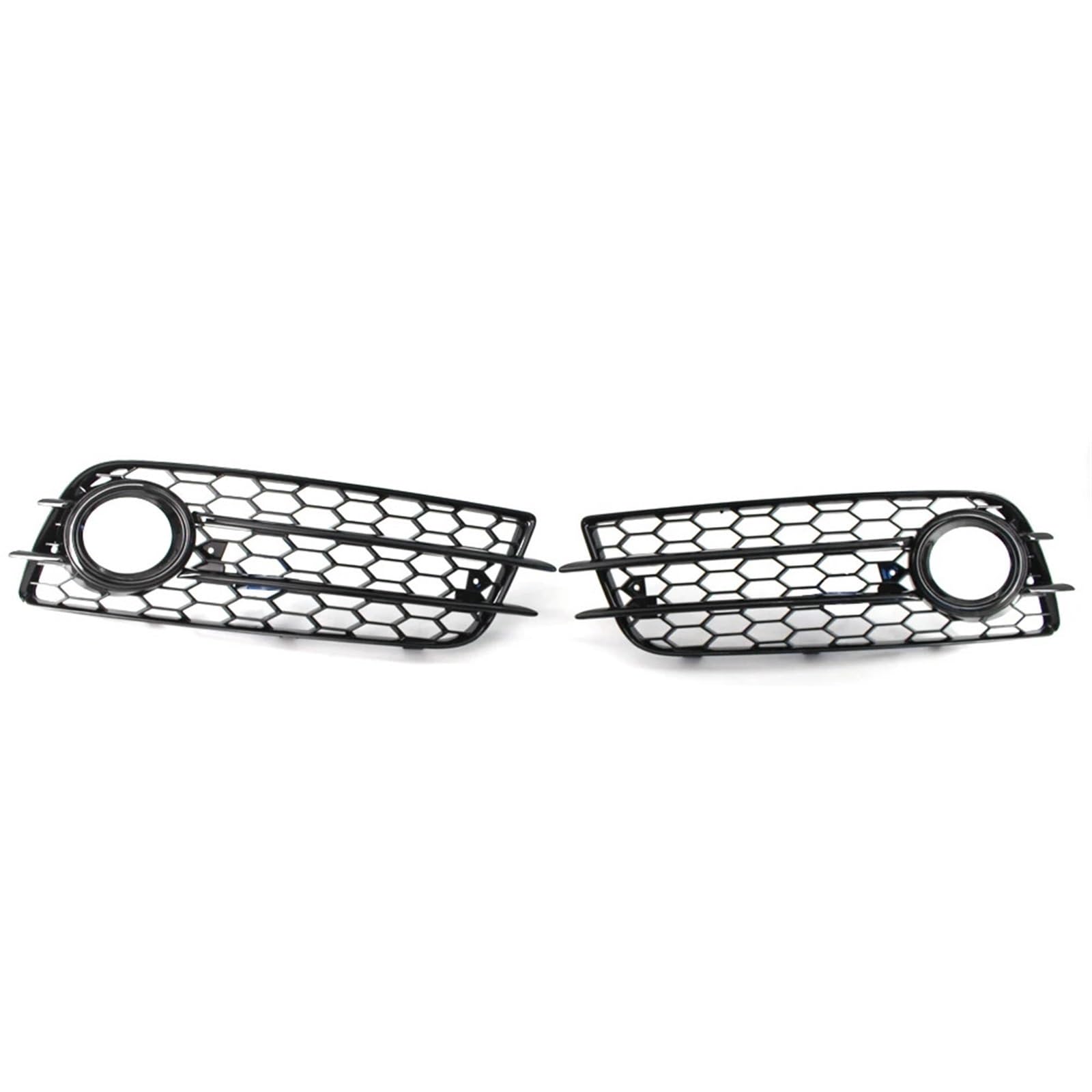 LFDTO 1 paar Auto Front Nebel Licht Lampe Abdeckung HONEYCOMB Mesh Front Grille Grill Fit for A4 B8 S-linie S4 2009-2012 8K0807681C 8K0807682C(Bright Black) von LFDTO