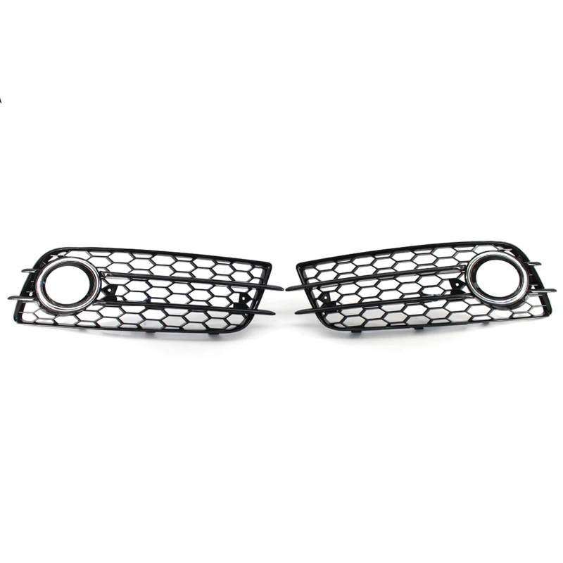 LFDTO 1 paar Auto Front Nebel Licht Lampe Abdeckung HONEYCOMB Mesh Front Grille Grill Fit for A4 B8 S-linie S4 2009-2012 8K0807681C 8K0807682C(Chrome) von LFDTO