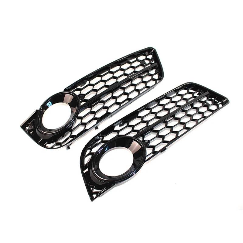 LFDTO 2PCS Auto Front Stoßstange Nebel Licht Lampe Kühlergrill Grill Abdeckung Honeycomb Mesh Fit for A5 Coupe/Sportback 2008-2011 Cabriolet 2010-2011(A Pair Black) von LFDTO