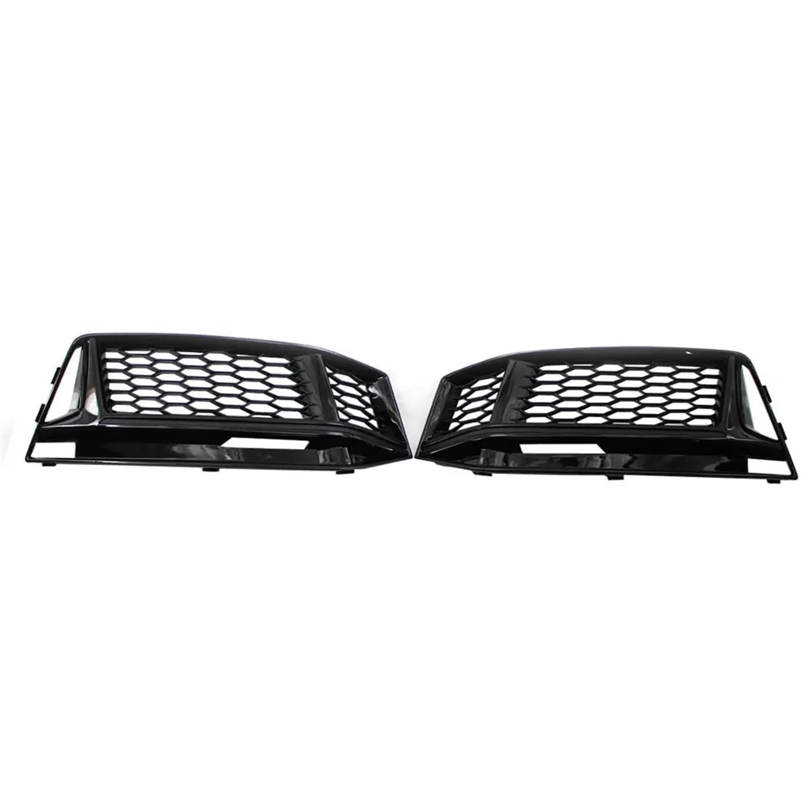 LFDTO Auto Front Stoßstange Nebel Licht Gitter Grill Abdeckung Fit for A4 B9 S-Linie 2016 2017 2018 8W0807681F Auto Zubehör(Bright Black) von LFDTO