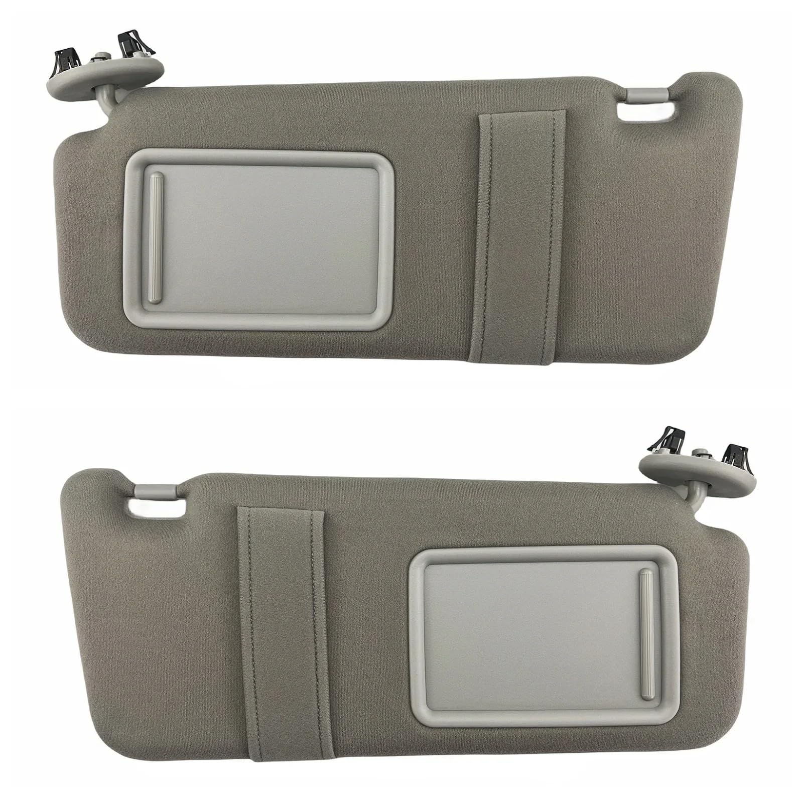 LFDTO Beige-Grauer Auto-Innenspiegel vorne, Sonnenblende, ohne Licht, passend for Toyota Camry 2007–2011, OE 74310-06750-E0 74320-06780-B0(Gray Left and Right) von LFDTO