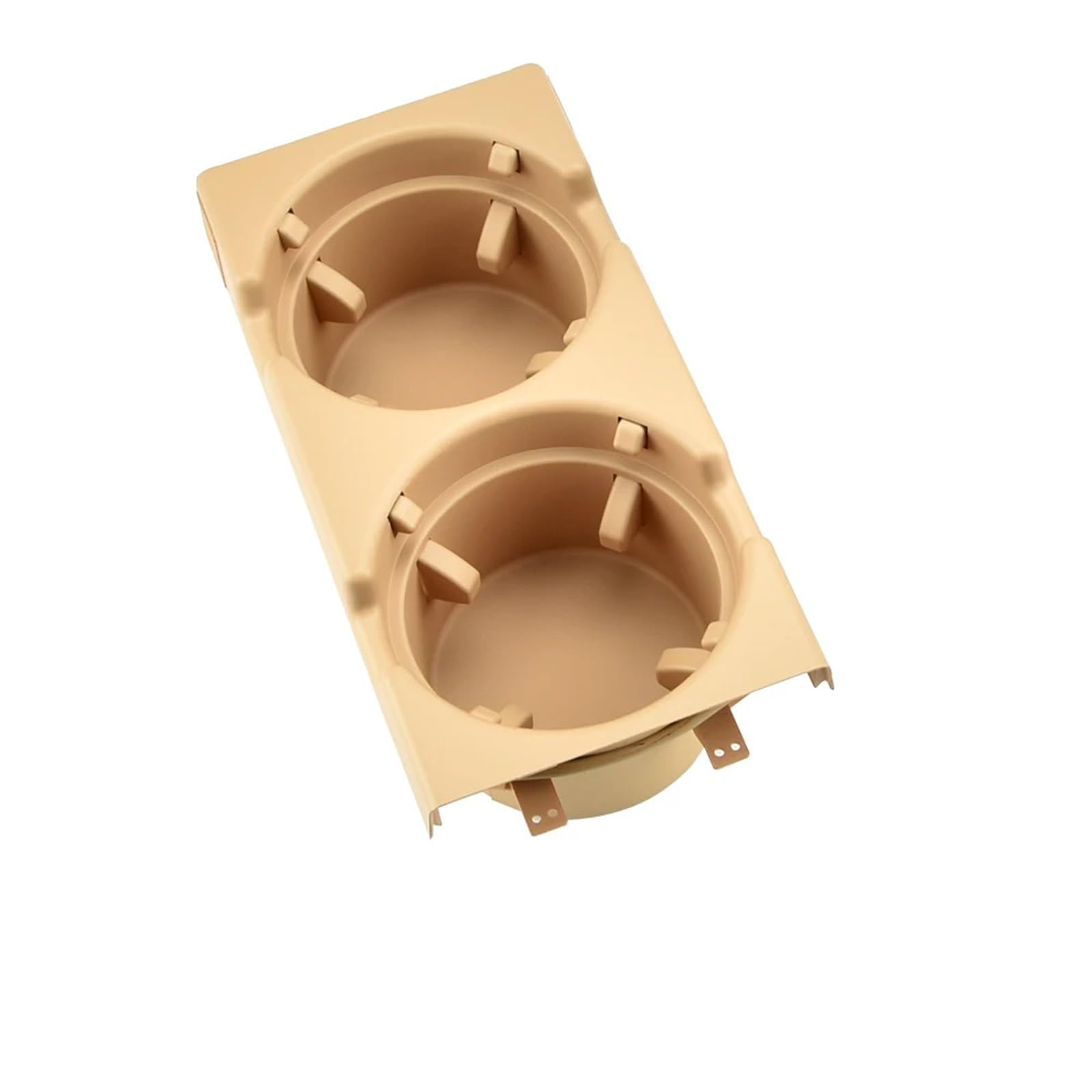 LFDTO Doppelloch-Auto-Styling, vordere Mittelkonsole, Aufbewahrungsbox, Münze + Getränkehalter, passend for BMW E46 Serie 1999–2006, 51168217953(Beige Cup Holder) von LFDTO