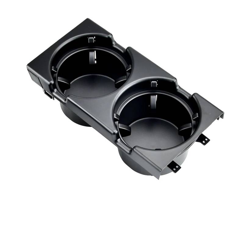 LFDTO Doppelloch-Auto-Styling, vordere Mittelkonsole, Aufbewahrungsbox, Münze + Getränkehalter, passend for BMW E46 Serie 1999–2006, 51168217953(Black Cup Holder) von LFDTO