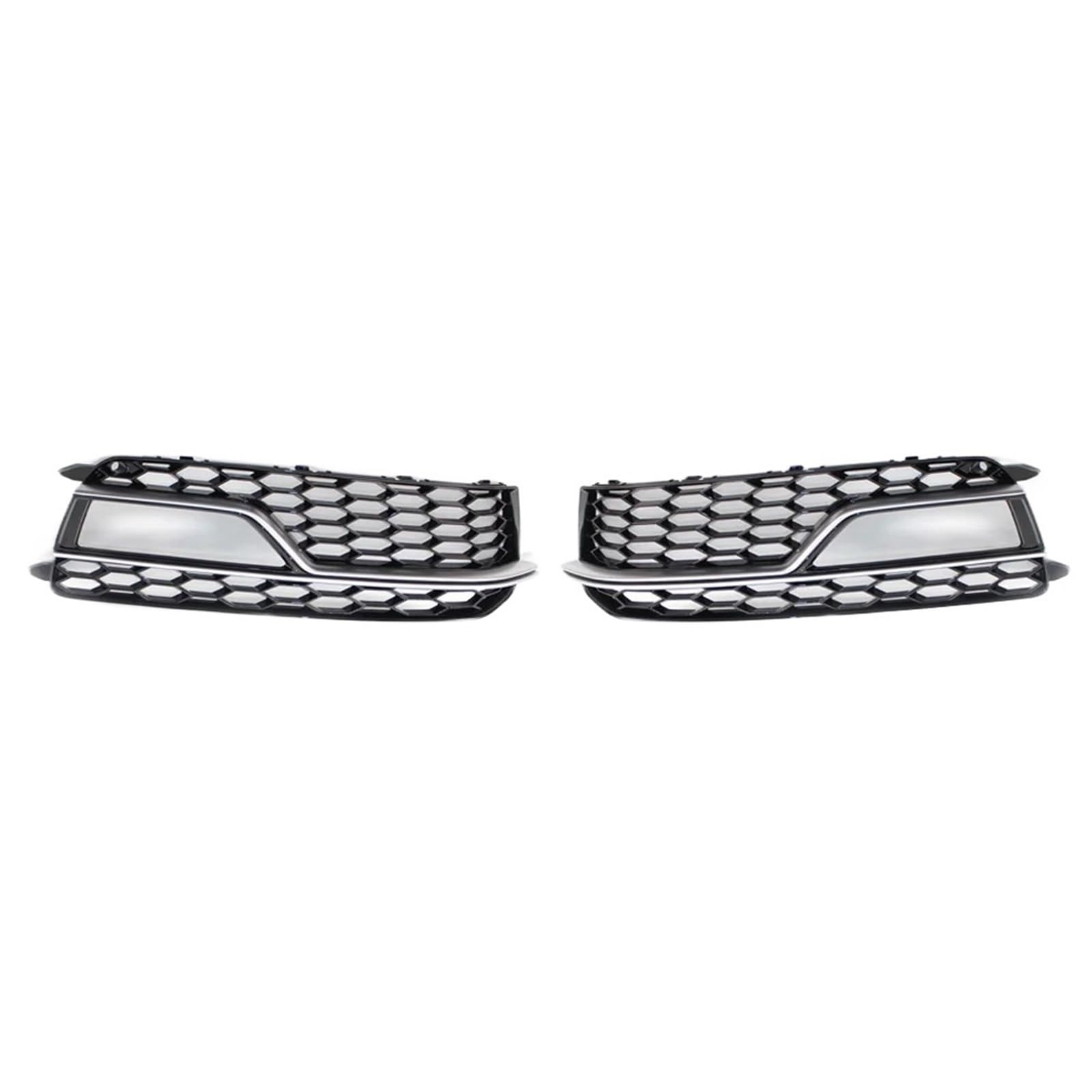 LFDTO Honeycomb Mesh Auto Front Stoßstange Nebel Licht Grill Grille Abdeckung Fit for S5 A5 S-Lines 2013 2014 2015 2016 8T0807681M(Chrome black) von LFDTO