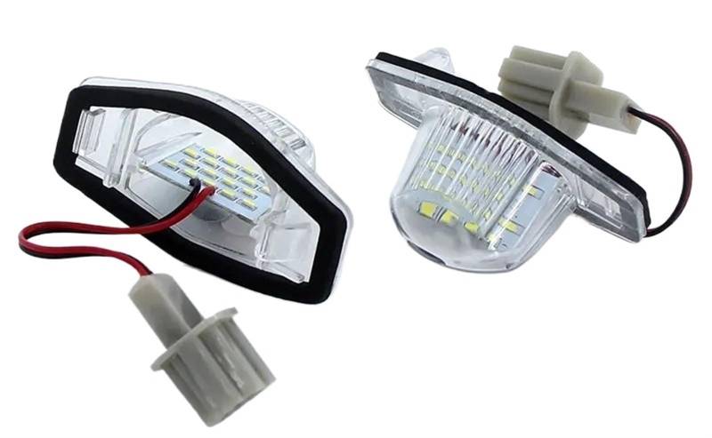 LFDTO LED-Auto-Kennzeichenbeleuchtung, Canbus, geeignet für CRV, Jazz Hrv Frv CR-V, Odyssey Stream 12 V, SMD, 18 LEDs, 2 Stück von LFDTO