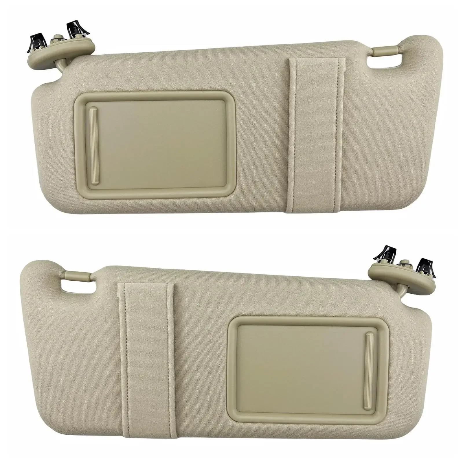 LFDTO Links Rechts Auto Vorne Sonnenblende Mit Lichter Kompatible Sonnenblende Fit for Toyota Camry 2007-2011 Ersetzt 74320-06800-B0 74310-06770-B0(Beige Left and Right) von LFDTO