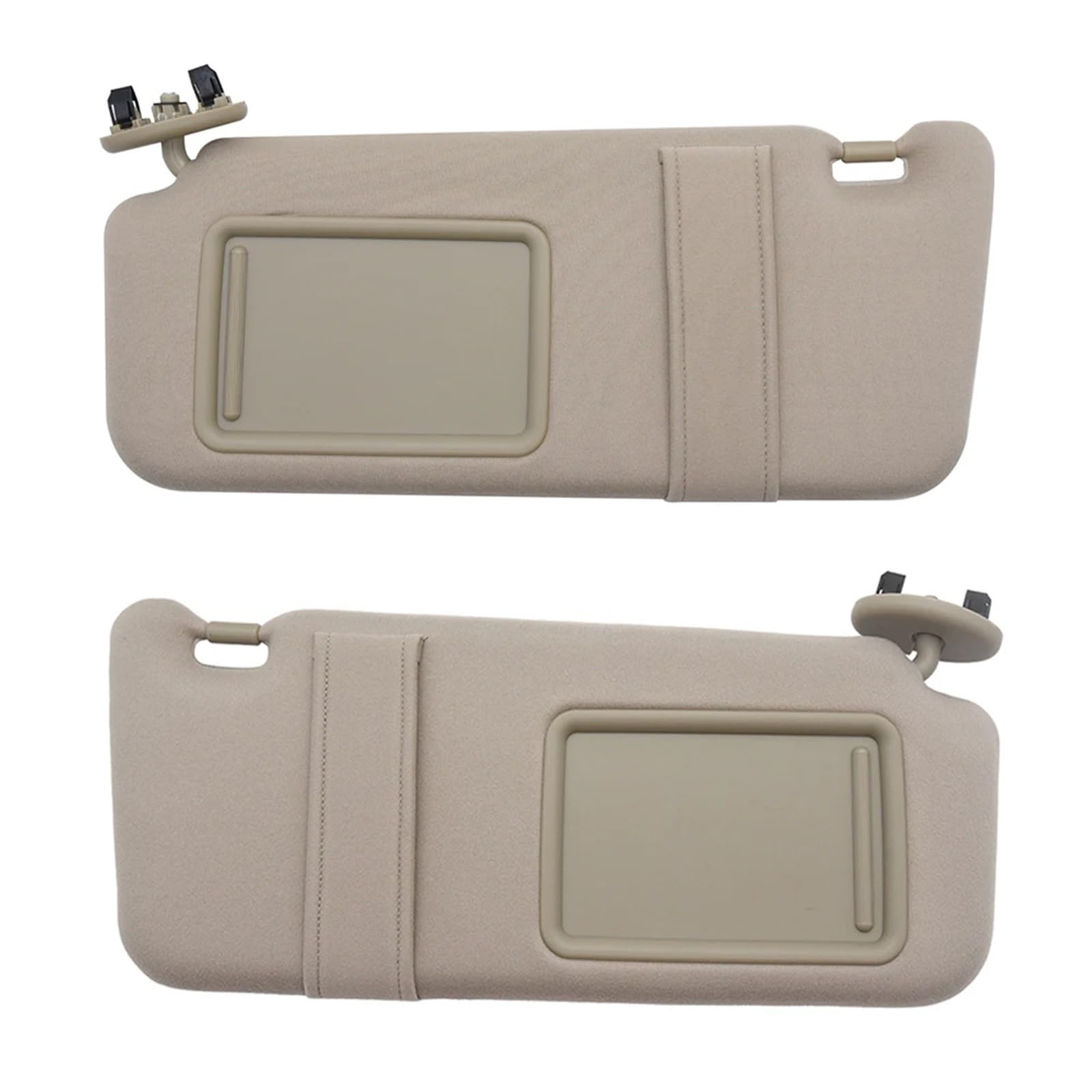 LFDTO Sonnenblende ohne Licht auftragen, passend for Toyota Camry 2007 2008 2009 2010 2011 OEM 74320-06780-B0 74310-06750-E0(Beige Left and Right) von LFDTO