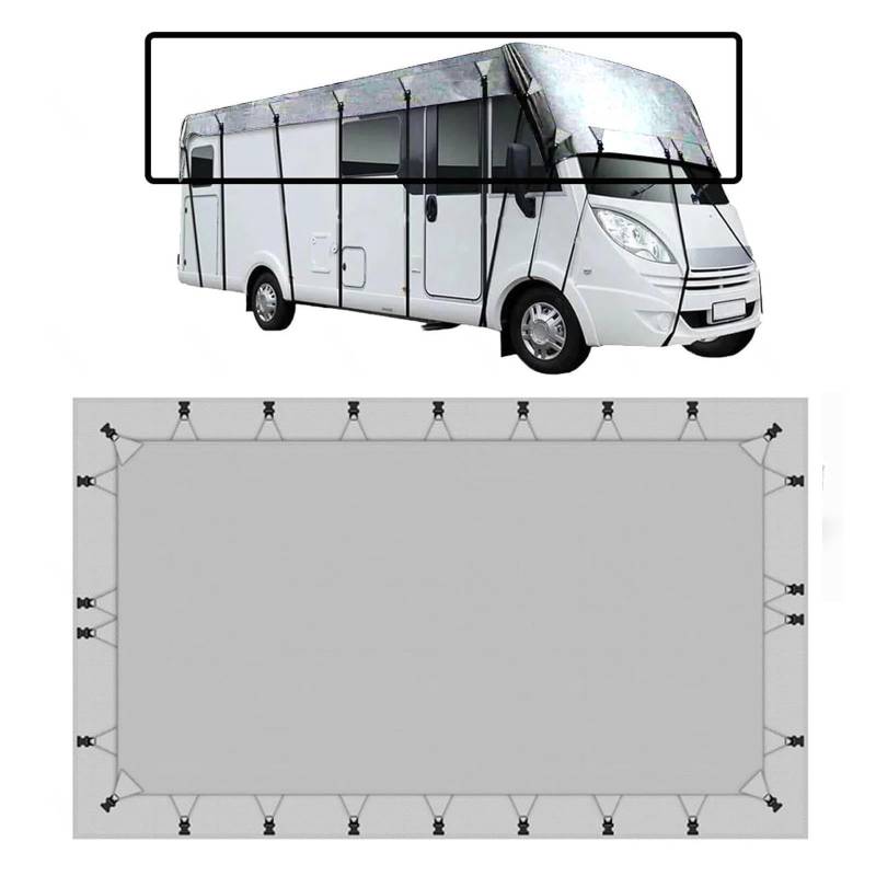 210D Oxford-Gewebe 210D Oxford-Gewebe Abdeckplane Wohnwagen Wind-, Regen- Und Schneefest Wohnwagen Schutzhülle Geeignet Für Jede Jahreszeit Und Jedes Klima,Grey-10m×3m von LFLIFENG