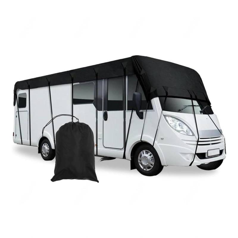 210D Oxford-Gewebe 210D Oxford-Gewebe Wohnmobilabdeckungen Zusammenklappbar, Leicht Zu Reinigen Wohnwagen Abdeckung Geeignet Für Jede Jahreszeit Und Jedes Klima,Black-11m×3m von LFLIFENG