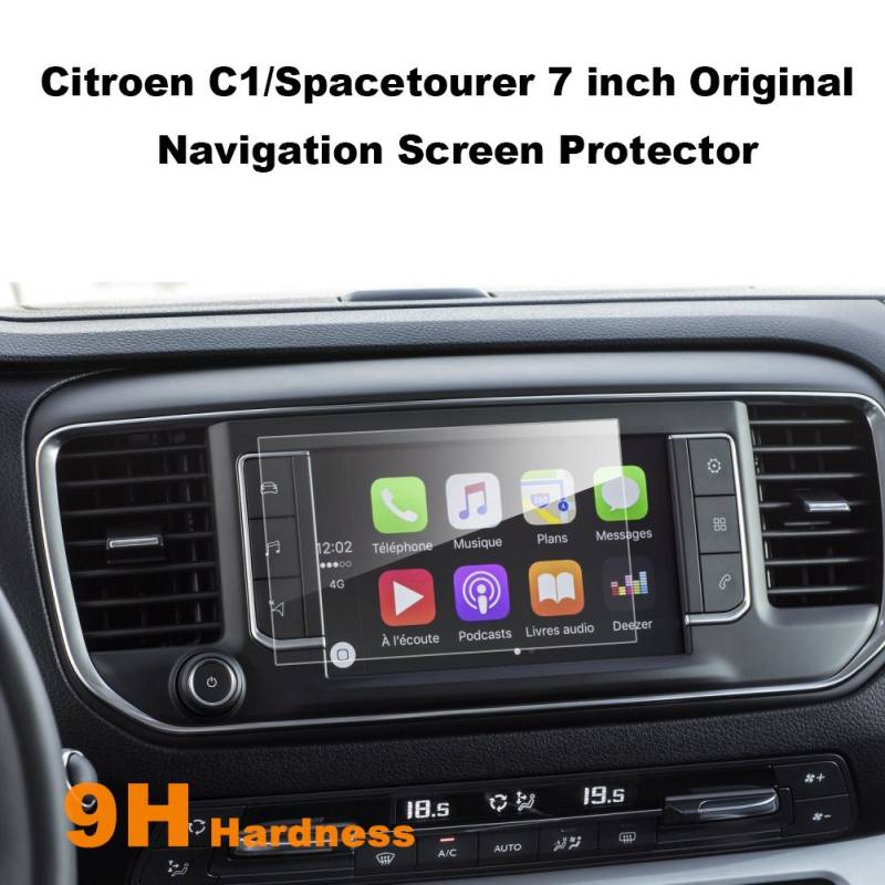 LFOTPP Citroen C1 SpaceTourer 7 Zoll Navigation Schutzfolie - Anti-Fingerprint Tempered Glas 9H Kratzfest Displayschutzfolie GPS Navi Folie von LFOTPP