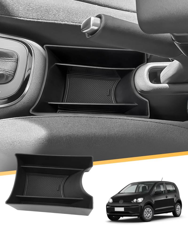 LFOTPP Mittelkonsole Aufbewahrungsbox Für VW UP GTI/Seat Mii/Seat Mii Electric/Skod-a Citigo/Citigo-e iV, Mittelarmlehne Handbremse Organizer Storage Box Innen von LFOTPP