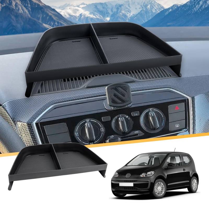 LFOTPP Mittelkonsole Dash Aufbewahrungsbox Für V W UP GTI/Seat Mii/Seat Mii Electric/Skod-a Citigo/Citigo-e iV, Mittelarmlehne Armaturenbrett Organizer Storage Tablett Zubehör von LFOTPP