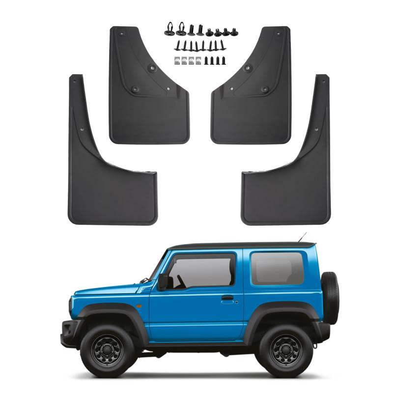 LFOTPP Schmutzfänger Passt für Jimny JB64 JB74 2018-2023 2024 2025, Jimny JB74W Kotflügel Zubehör ABS Kunststoff Vorne und hinten Spritzschutz Radschutz Kein Bohren Nötig [4 Stück] von LFOTPP