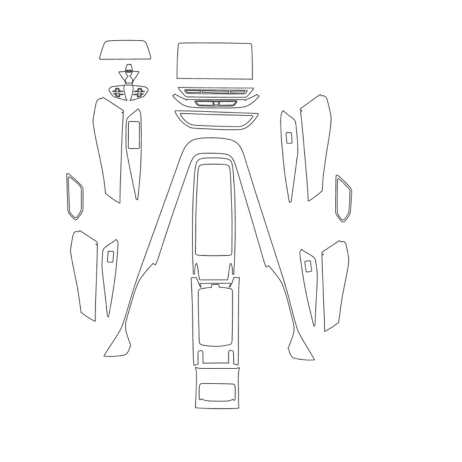 Auto-Innenabdeckungsaufkleber für VW für ID.4 CROZZ GTX X PRO, helle Reparaturmembran, schützende TPU-Folie, Styling (für ID.4 X Pro) von LFWAEE