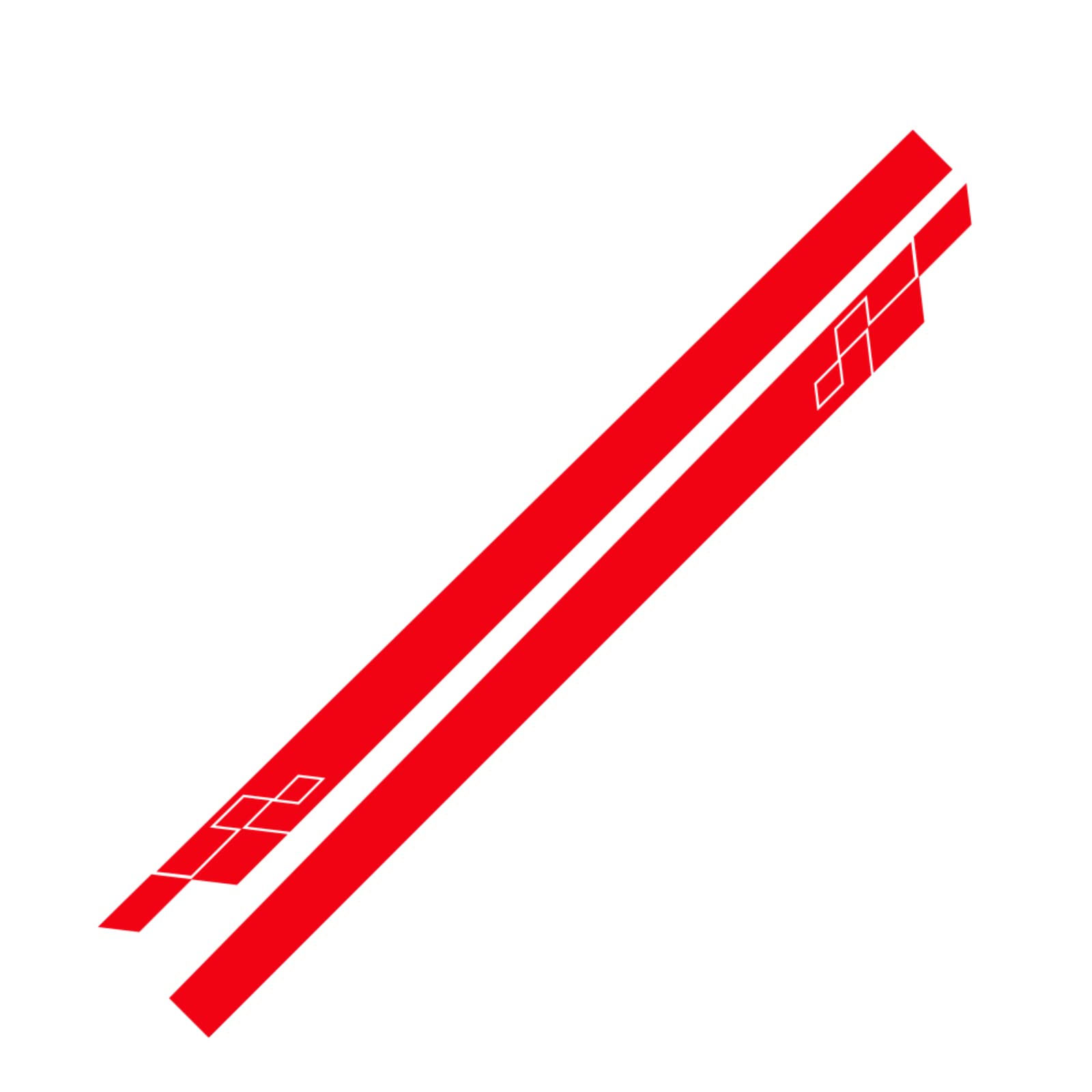 Auto-Sport-Streifen-Aufkleber, Tür-Seitenaufkleber, Tuning-Auto-Zubehör (glänzend rot) Passend für die meisten Automodelle von LFWAEE