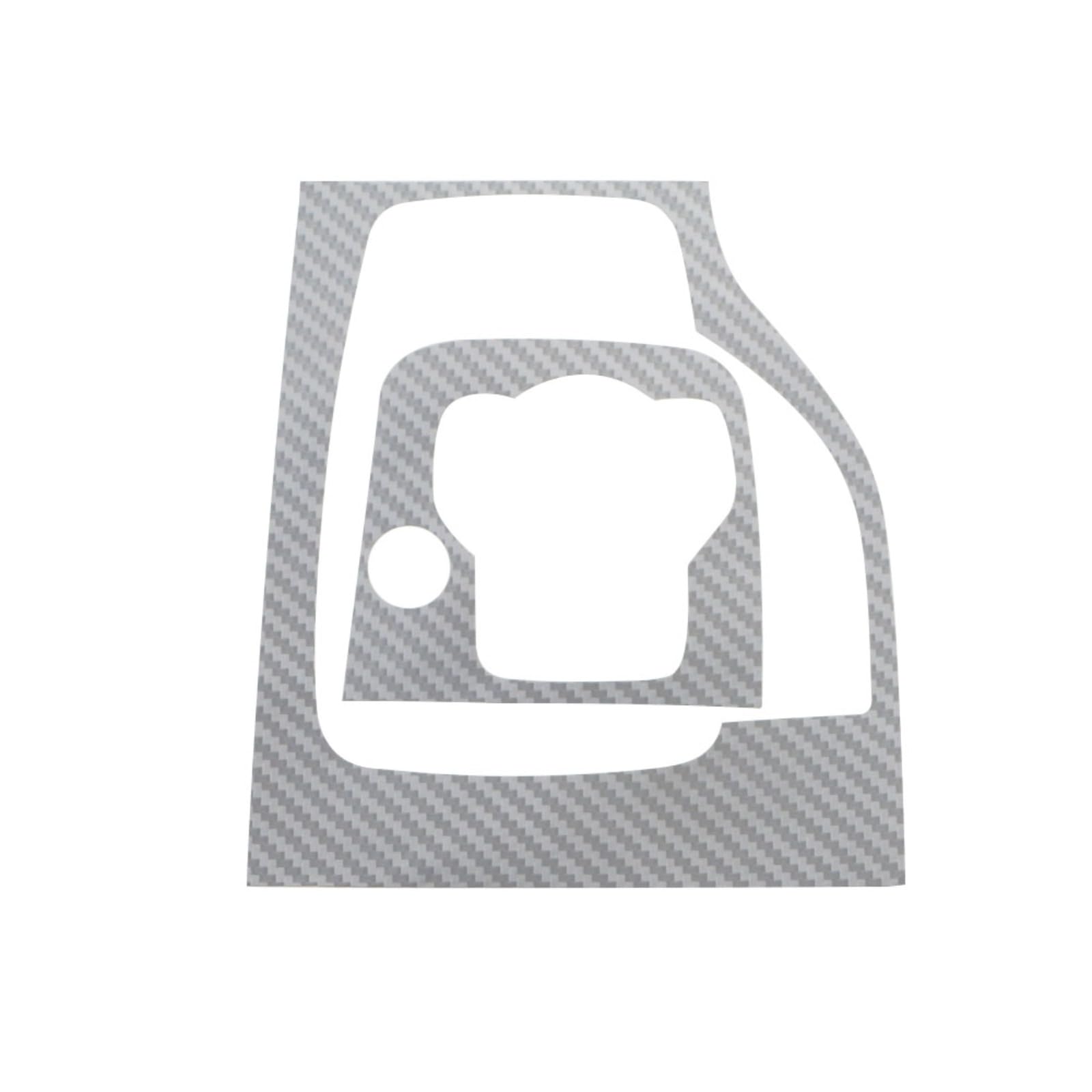Carbon-Faser-Auto-Innenraum-Getriebekopf-Schaltknauf-Panel-Abdeckungs-Ordnungsaufkleber (LHD AT Silver) Für Mazda 3, Für Axela 2014 2015 2016 2017 2018 2019 von LFWAEE