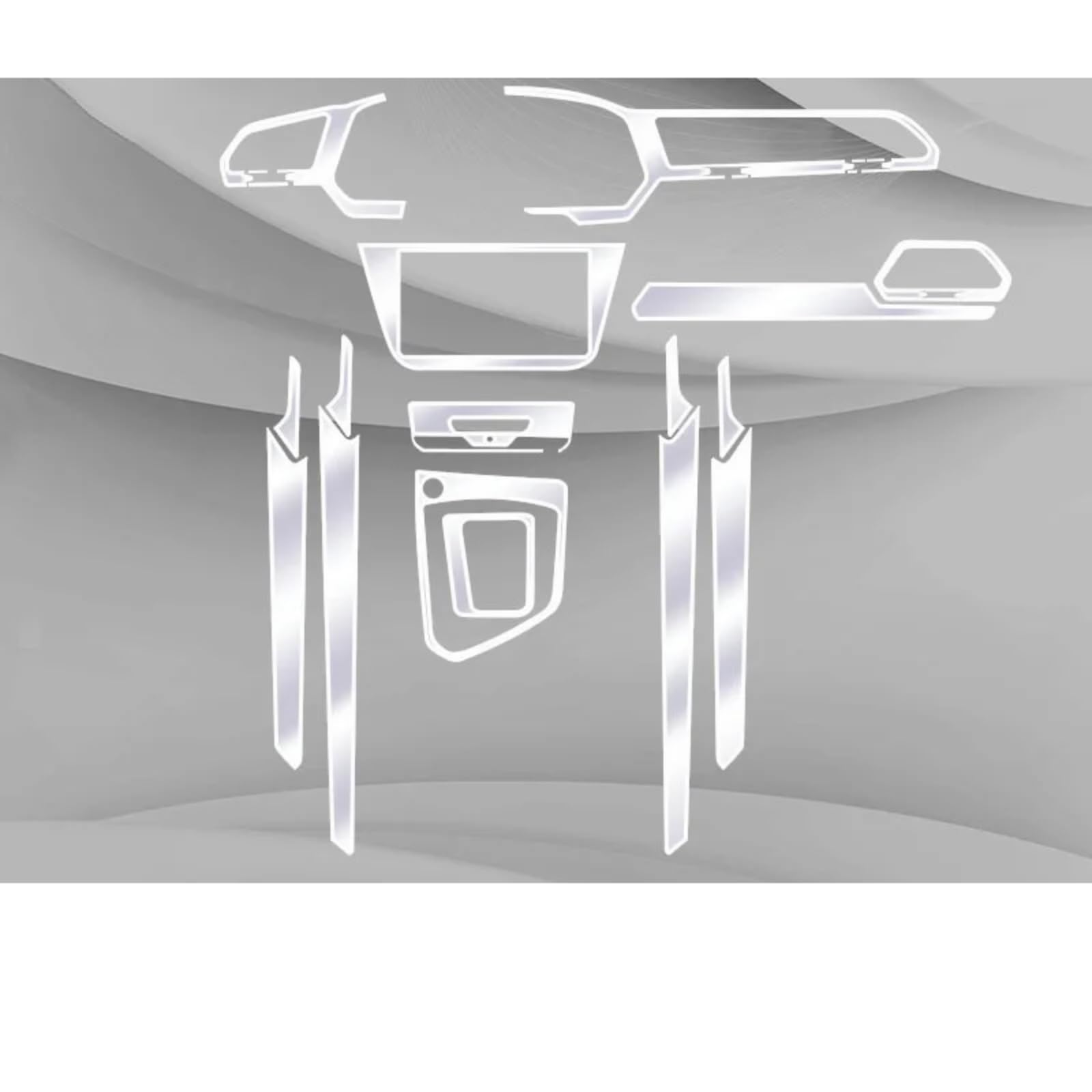 Für VW Für Tiguan 2021 Auto Innen Mittelkonsole Transparente TPU Schutzfolie Anti-scratc Reparatur Film Zubehör Refit von LFWAEE