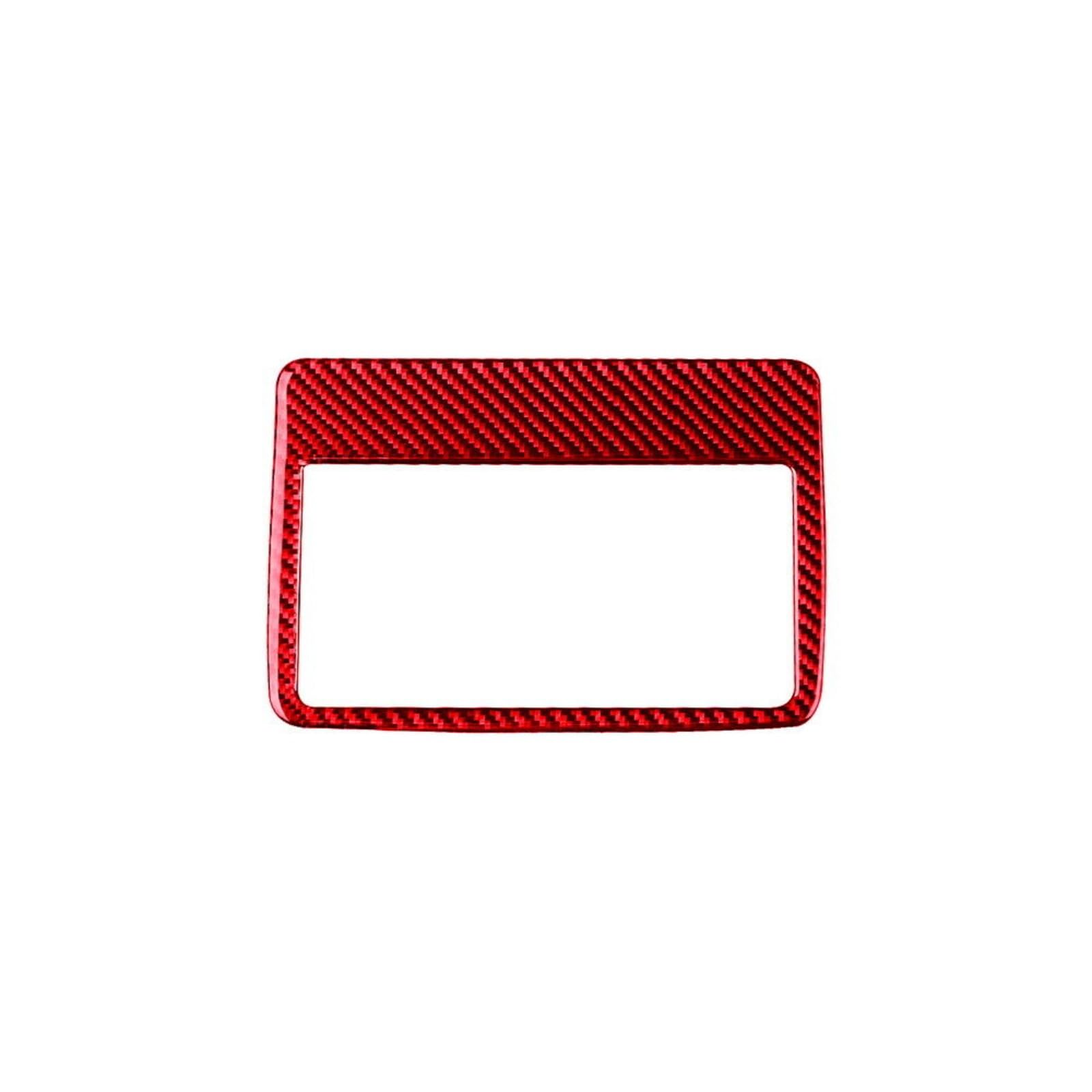 LFWAEE Auto-Armaturenbrett-Navigationsaufkleber, Auto-Display, dekorative Rahmenabdeckung, Verkleidung aus Kohlefaser, Zubehör (rot) Für Audi Q3 2014–2018 von LFWAEE