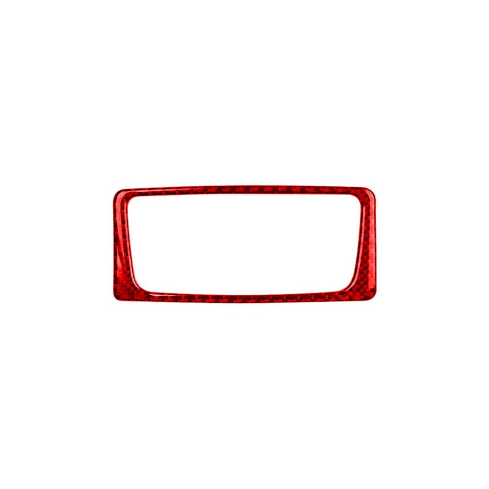 LFWAEE Auto-hinterer Zigarettenanzünder-Rahmen-Aufkleber, Zierleiste, Dekoration, Kohlefaser, Auto-Innenausstattung (rot) Für Audi Q5 FY SQ5 2018–2021 von LFWAEE