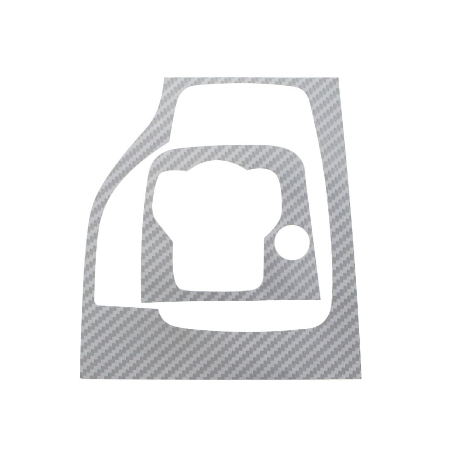 LFWAEE Carbon-Faser-Auto-Innenraum-Schaltknauf-Panel-Abdeckungs-Ordnungsaufkleber (RHD AT Silver) Für Mazda 3, Für Axela 2014 2015 2016 2017 2018 2019 von LFWAEE