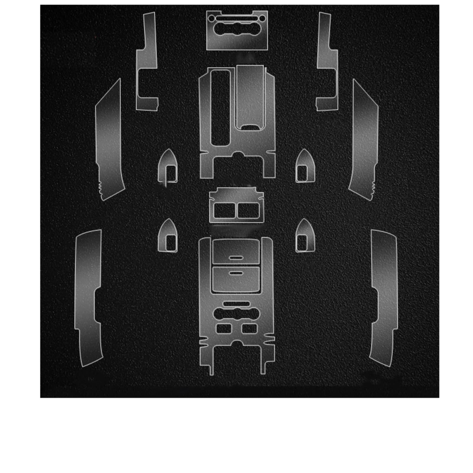 TPU-Folie für Land Rover für Range Rover Executive, Auto-Innenaufkleber, Mittelkonsole, Touchscreen, Getriebe, Tür, Fenster, Hebeplatte (2013–2017, Typ A) von LFWAEE