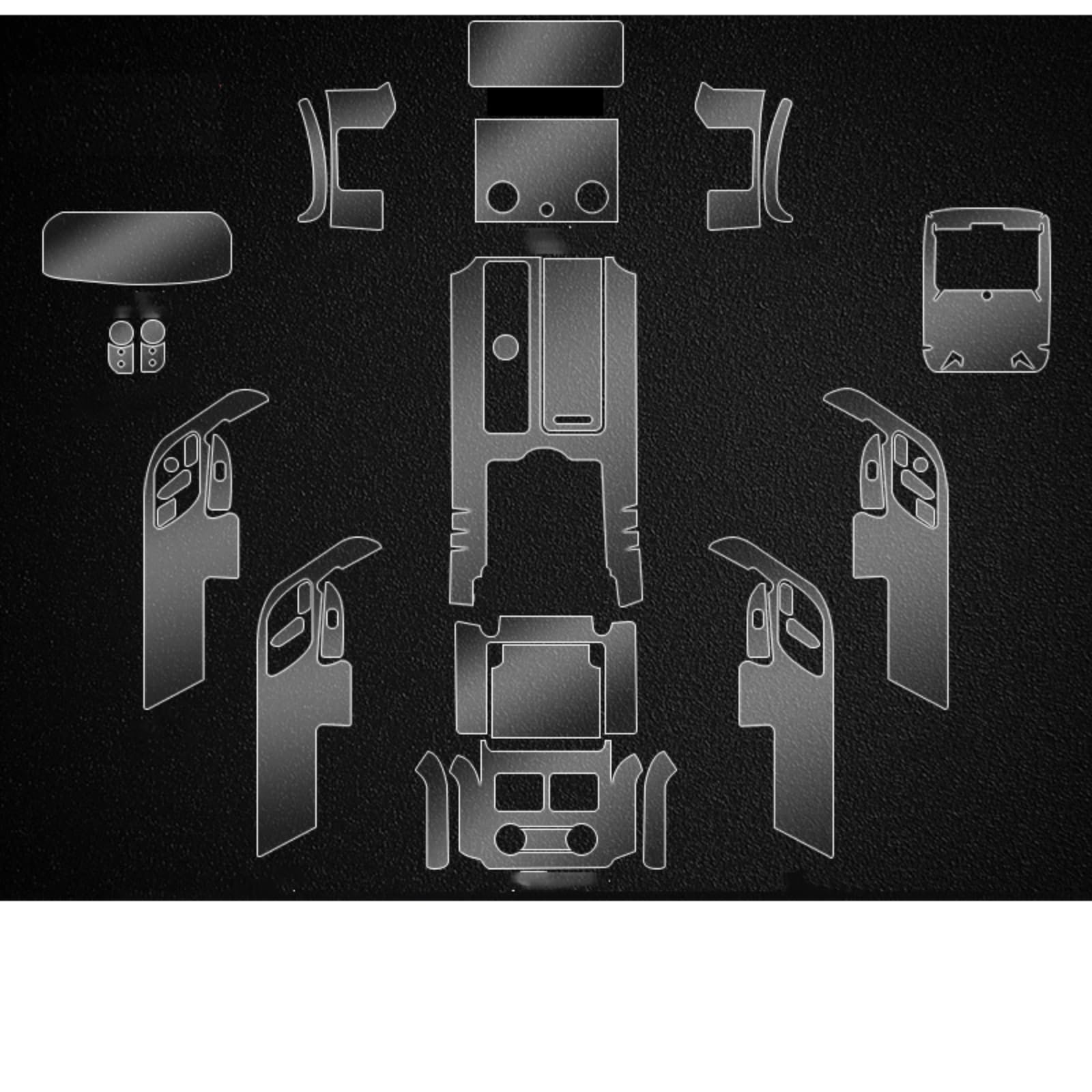 TPU-Folie für Land Rover für Range Rover Executive, Auto-Innenaufkleber, Mittelkonsole, Touchscreen, Getriebetür, Fenster, Hebeplatte (2018–2021, Typ B) von LFWAEE