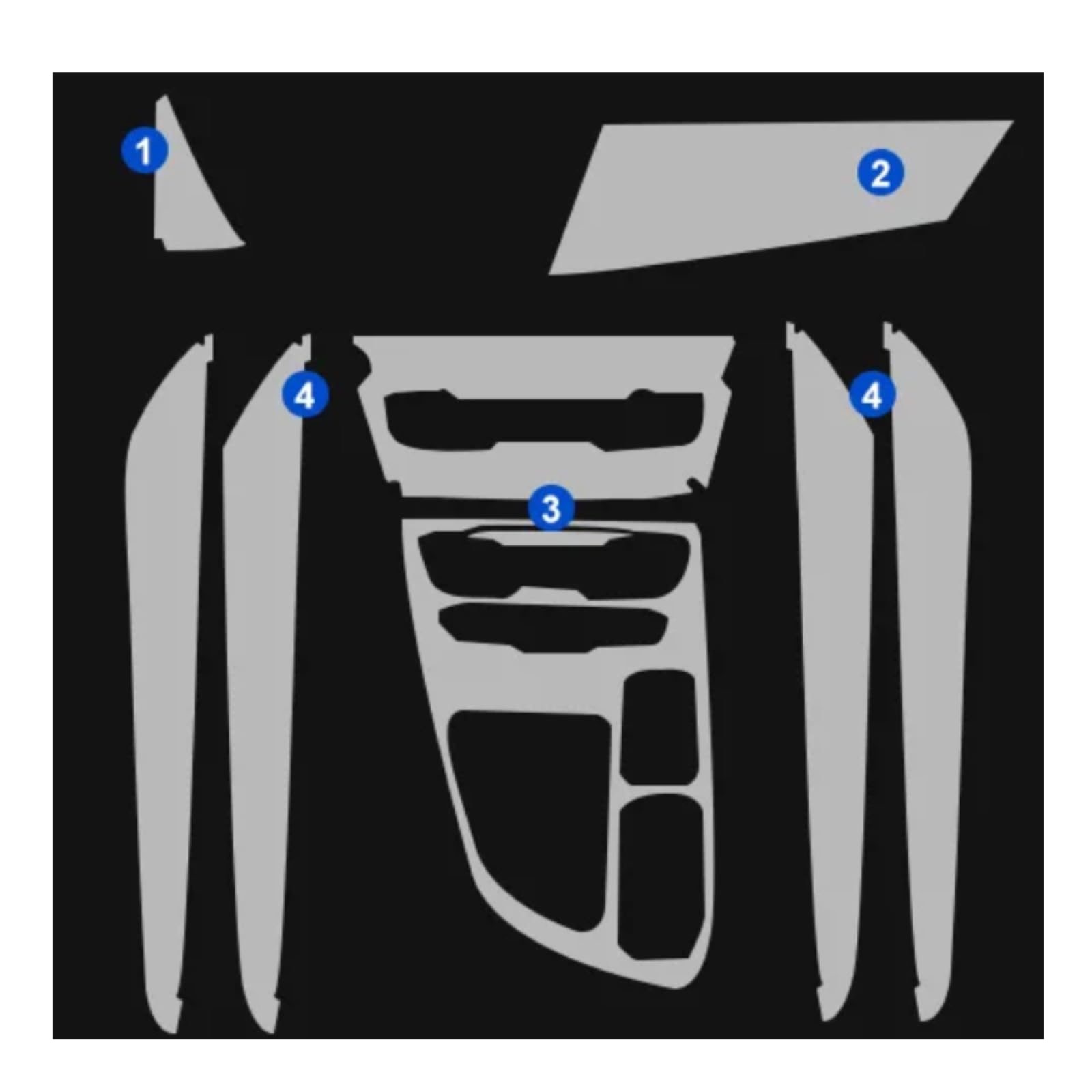 TPU Für BMW 1 2 3 5 7 Serie 525 528 530 540 730 740 Transparente Folie Auto-Innenraumaufkleber Zentralsteuerungsgetriebe Türluftverkleidung (2er-Serie 2015–2018) von LFWAEE