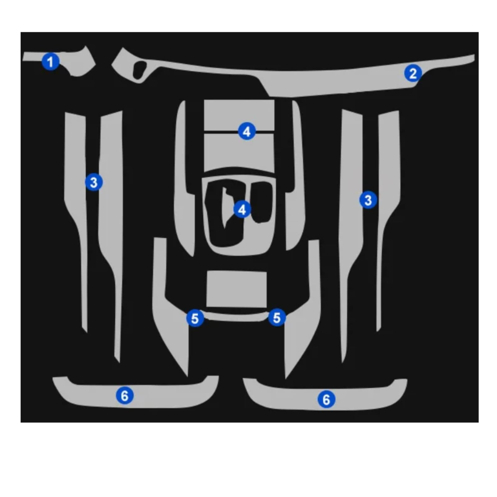 TPU Für BMW 1 2 3 5 7 Series 525 528 530 540 730 740 Transparente Folie Auto-Innenraumaufkleber Zentralsteuerungsgetriebe Türluftverkleidung (7er-Serie 730 16–19 2) von LFWAEE