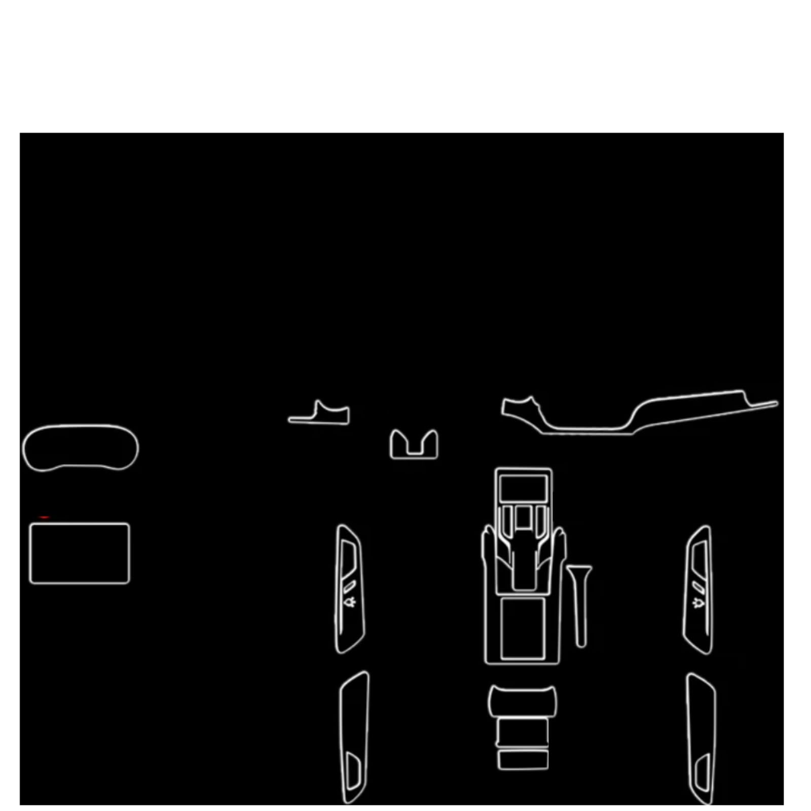 TPU Transparent Film Für Hongqi Für E-QM5 2022 2023 Auto Innen Aufkleber Center Konsole Getriebe Touchscreen GPS Outlet Tür panel von LFWAEE