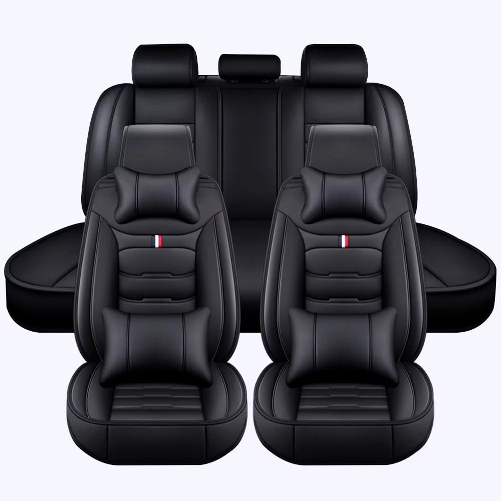 LGTT Auto 5 Sitzer Sitzbezügesets, Wasserdicht Vordersitze Rückbank Sitzbezüge | Autositzbezüge Airbag Geeignet, für Audi A7 (4G8) 2010-2017,Luxurious Version-Black von LGTT